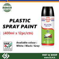 ASMACO Plastic Spray Paint Black 400ml