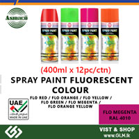 ASMACO Spray Paint Fluorescent Colouer 400ml FLO MEGENTA (RAL4010)