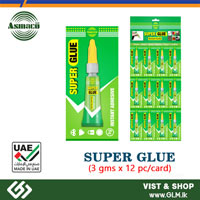 ASMACO SUPER GLUE (3G X 12 PC/CRAD)