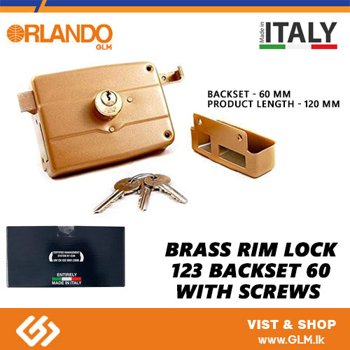 Orlando Rim Lock Brass