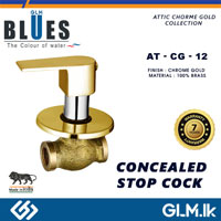 BLUES GOLD CHORM CCONCEALED STOP COCK  AT CG -12   SIZE :-1/2