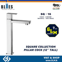 BLUES PILLAR COCK 12” TALL SQUARE COLLECTION SQ-16