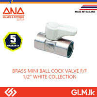 ANA BRASS MINI BALL COCK VALVE F/F LONG THREAD 1/2