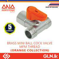 ANA BRASS MINI BALL COCK VALVE MFM THREAD  1/2