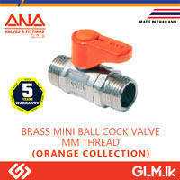 ANA BRASS MINI BALL COCK VALVE MM THREAD  1/2