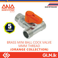 ANA BRASS MINI BALL COCK VALVE MMM THREAD  1/2