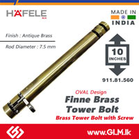 HAFELE BRASS TOWER BOLT OVAL 10