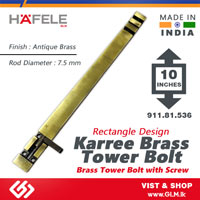 HAFELE BRASS TOWER BOLT RECTANGLE 10