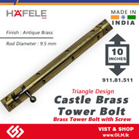 HAFELE BRASS TOWER BOLT TRIANGLE 10