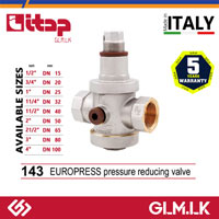 ITAP BRASS PRESSURE REDUCING VALVE   ½