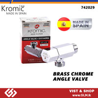 KROMIC 742029 BRASS CHROME ANGLE VALVE