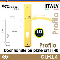 LINEA CALI PROFILO DOOR HANDLE ON PLATE – ART. 1140 – GOLD PLATED