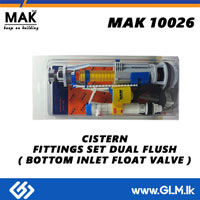 MAK CISTERN FITTINGS SET DUAL FLUSH ( BOTTOM INLET FLOAT VALVE  )