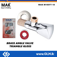 MAK M105-10 BRASS ANGLE VALVE TRIANGLE CP GLOSS