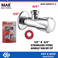 MAK M905-4 STAINLESS STEEL ANGLE VALVE CP( 1/2