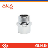 ANA BRASS HEX NIPPLE MALE & FEMALE THREAD CHROME PLATED  1/2