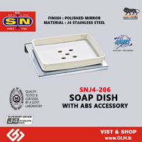 SN J4 206 SS SOAP DISH WITH ABS ACCESSORY