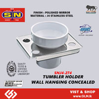 SNJ4-274 TUMBLER HOLDER WALL HANGING CONCEALED