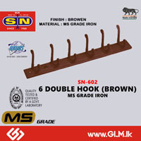 SN-602 BROWN 6 DOUBLE HOOK MS GRADE IRON