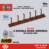 SN-602 BROWN 6 DOUBLE HOOK MS GRADE IRON