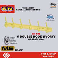 SN-602 IVORY 6 DOUBLE HOOK MS GRADE IRON