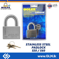 SOLEX PREMIUM HIGH SECURITY STAINLESS STEEL PADLOCK S50