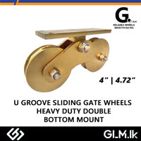 G. U GROOVE SLIDING GATE WHEELS   HEAVY DUTY DOUBLE BOTTOM MOUNT 4.72” (120 x 28 MM)