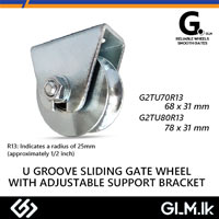 G. (DOT) U GROOVE SLIDING GATE WHEEL WITH ADJUSTABLE SUPPORT BRACKET 78MM